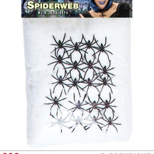 Spinnennetz ca 500 gramm mit 20 Spinnen