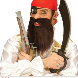 Piratenset - Bandana, Augenklappe, Bart