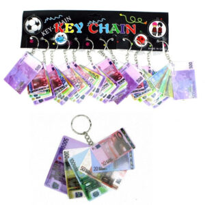 Euro Banknoten Kunststoff an SchlĂŒsselanhĂ€nger - ca 6,5cm
