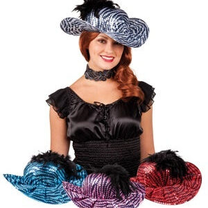 Hut - Highness Zebramuster mit Pailetten - rosa