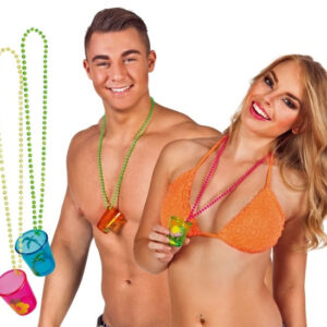 Schnapsglas an Kette, sortierte Farben