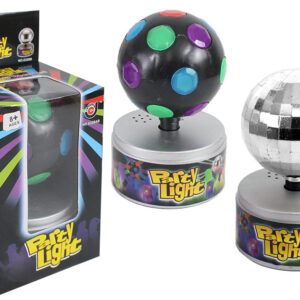 Partylicht Discokugel, 2-fach sortiert, in Box ca 12,5x8x8cm