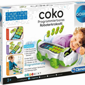 Galileo Science programmierbares Roboterkrokodil Coco Clementoni Lernspielzeug