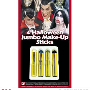 Halloween Schminkstift maxi 4er Set auf Karte ca 21,5x11,5cm