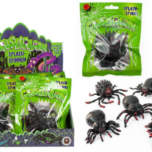 GRUSELALARM Sticky Splash-Spinne 6-fach sortiert - im Beutel ca 17x13,5cm