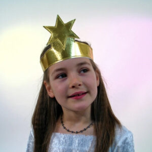 Sternsingerstirnband aus Goldfolie