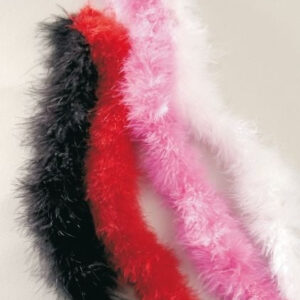 Federbesatz (Marabu) ca. 180 cm, schwarz