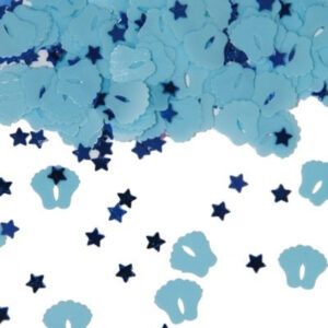 Tischkonfetti Baby Füsse Blau ca 14g