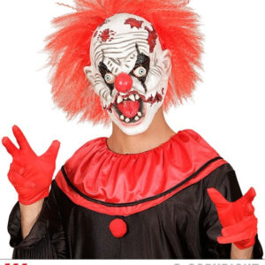 Maske Killer Clownmaske mit Haaren