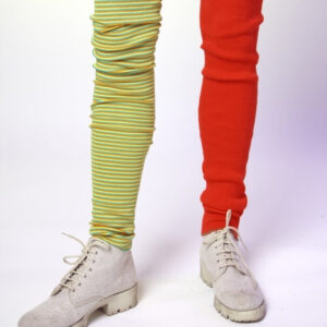 Stulpen für Kinder, gemischt rot/geringelt Größe: Univ.