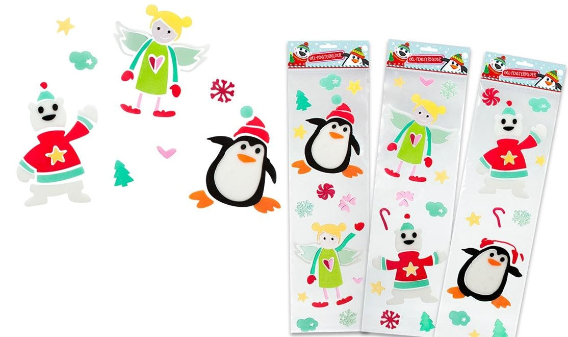 Fensterbilder Gel Bilder HELLO WINTER - Bogen ca 49x15cm