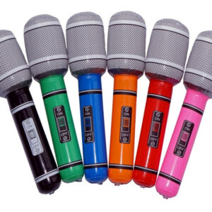 aufblasbares Mikrofon, ca. 24 cm, sortierte Farben