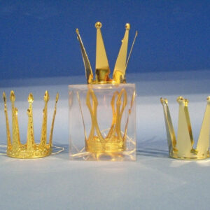 Metallkrone, gold, sortiert, in Klarsichtdose