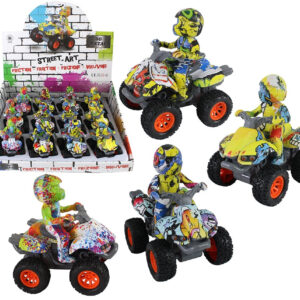 Quad mit Fahrer 4-fach sortiert METALL ca 9,5 cm