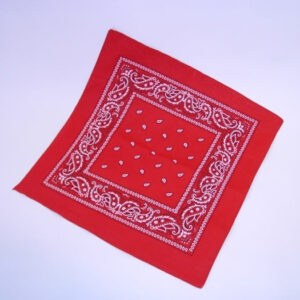 Bandana, rot, mit Druck, ca. 53 x 53 cm