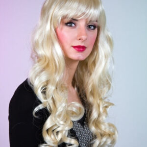 Emilia: Langhaarperücke mit Pony, blond