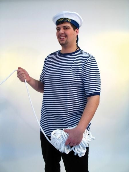 Ringelpulli Kurzarm rot/weiß Größe: 9 / XXL