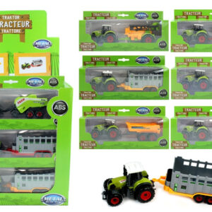 Traktor mit Anhänger Metall mehrfach sortiert - ca 21-22cm