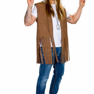 Hippie-Weste für Herren, braun Größe: L