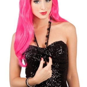 Perücke Party chique rosa