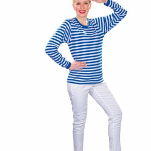 Ringelpulli Langarm blau/weiß Größe: 5 / S