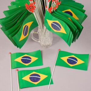 Plastikfähnchen, ca. 10x15 cm, Brasilien