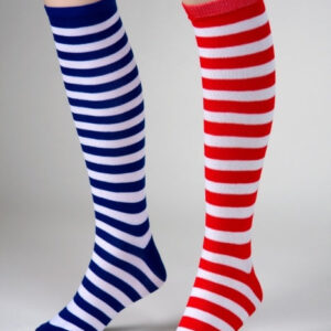 Ringelkniestrümpfe rot/weiß Größe: Univ.