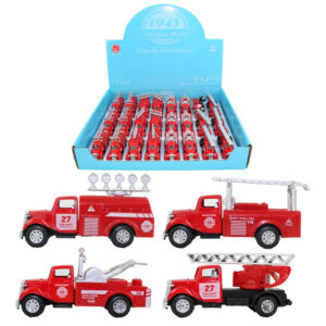 Feuerwehrauto Metall/Kunststoff 4 fach sortiert ca 8,5 cm