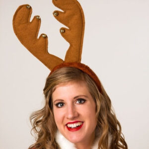 Rentiergeweih braun, mit Glöckchen