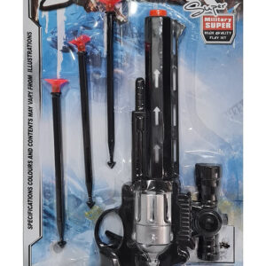 Pfeilpistole auf Karte ca 38x20cm