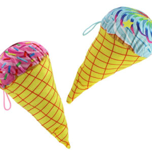 Plüsch Eiswaffel mit Streusel 2-farbig sortiert ca 23 cm