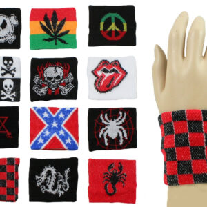 Schweißband 12 fach sortiert - ca 7x6,5cm