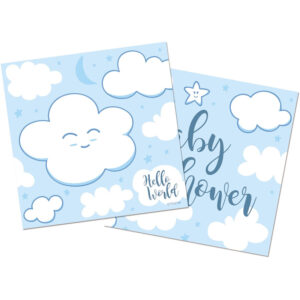 Serviette Baby Shower hellblau ca 25x25 cm/20 Stück im Pack