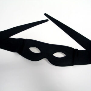 Stoffaugenmaske mit Bindebändern, schwarz