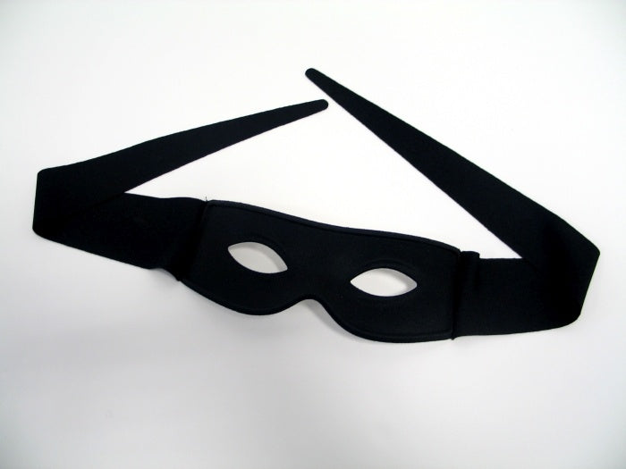 Stoffaugenmaske mit Bindebändern, schwarz