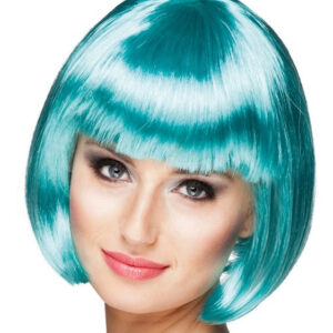 Perücke Cabaret türkis