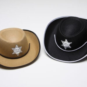 Cowboyhut, schwarz, mit Stern Größe: ca. 52