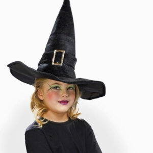 Hexenhut für KInder Samt schwarz Größe: ca. 55