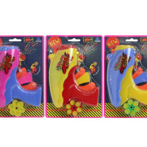 Lamettapistole 3 farbig sortiert - ca 16cm inklusive 1 Patron mit 6 Schuss