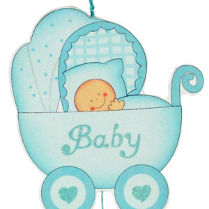 Bieco Baby Deko Hänger blau ca 23,5x15cm