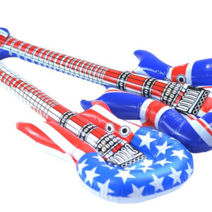 Gitarre aufblasbar 2-fach sort -USA und England- ca 100cm