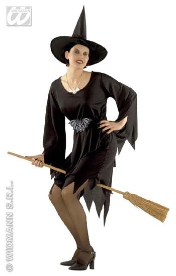 Kostüm - Hexe Crudelia (Kleid, Gürtel, Hut) Größe 165cm