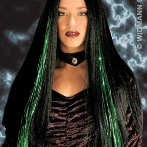 Perücke - Kassandra schwarz/grün