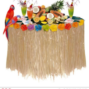 Tischdekoration Hibiskusblüten 'Tischrock' Hawaii ca275x75cm Deko auf dem Bild nicht enthalten