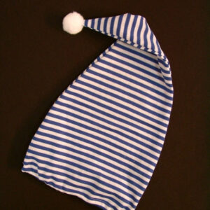 Trikot-Zipfelmütze, blau/weiß