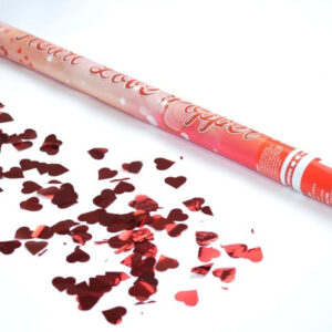 Partypopper Rote Glitzer-Herzen ca 80 cm