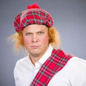 Schottenmütze mit Haar Größe: ca. 59-61