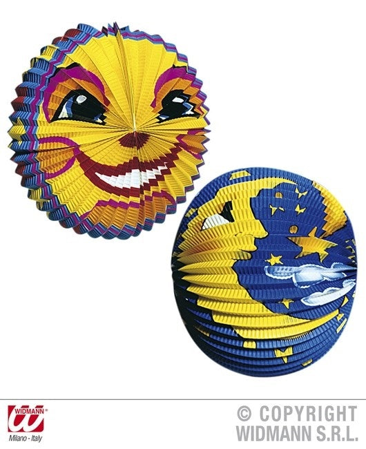 Mond Laterne 2er Set - sort. in 2 Modellen rund Ø 25 cm - oval Ø 30 cm