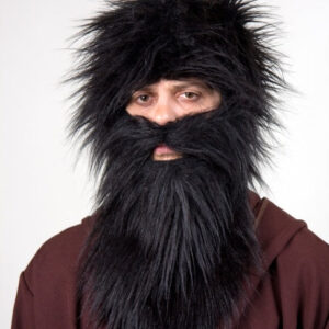 Ruprecht-Bart aus Plüsch schwarz