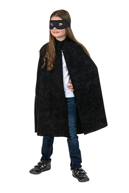 Umhang mit Stehkragen, schwarz Größe: 128/140